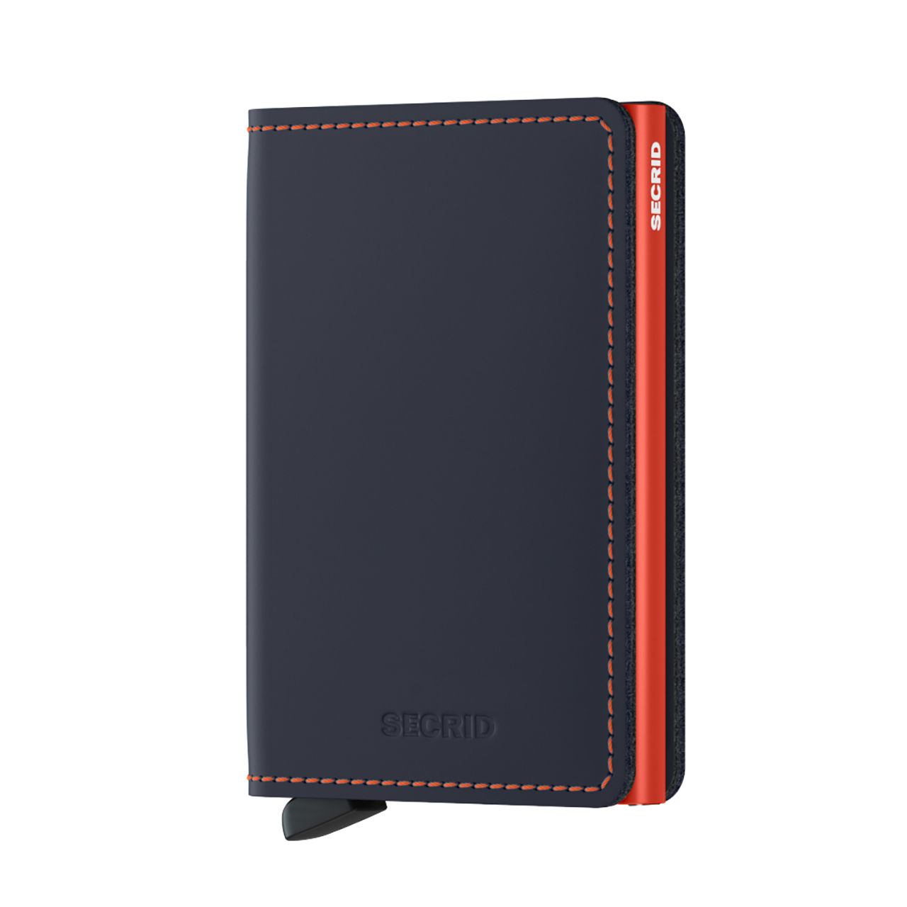 Slimwallet Matte night blue & orange