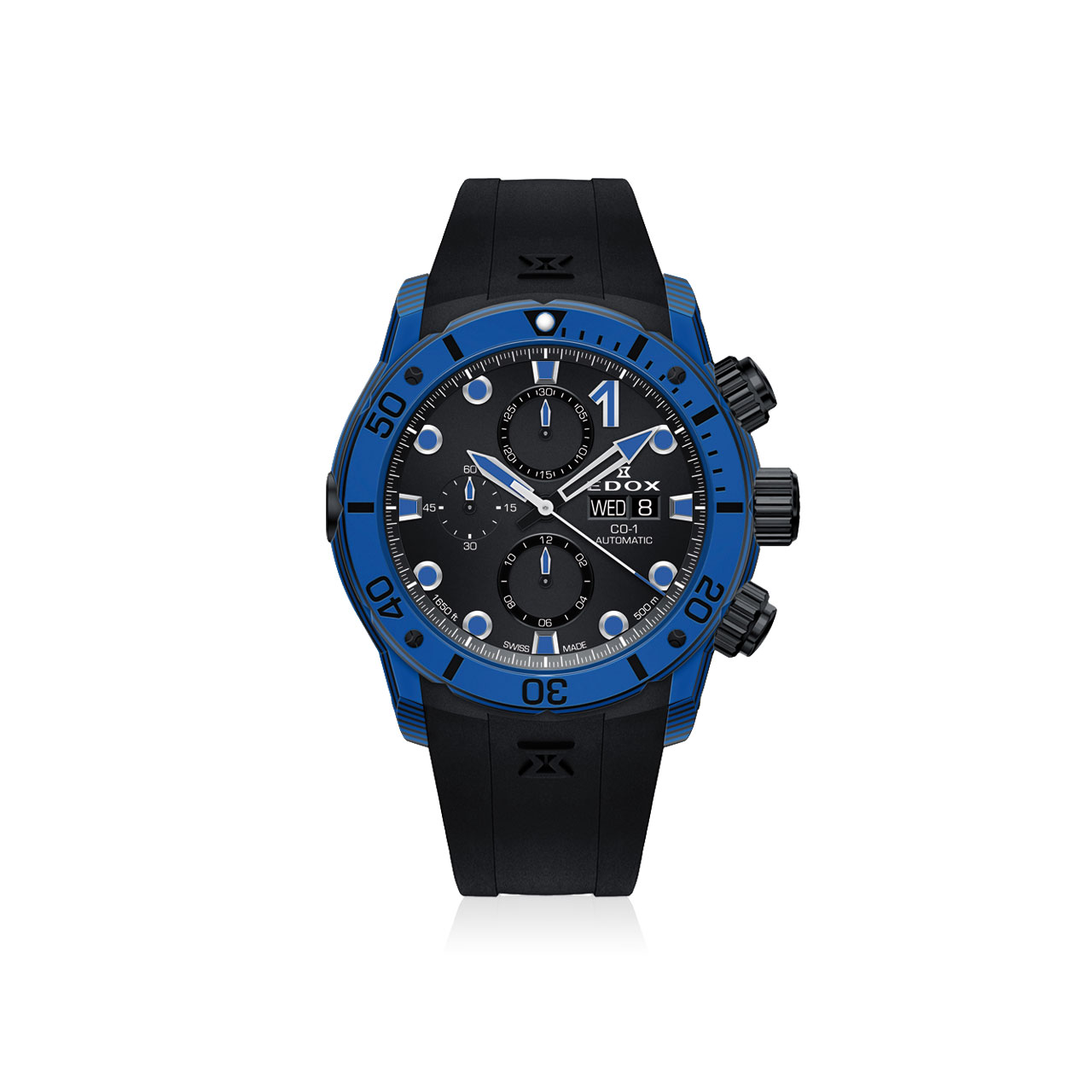 Armbanduhr CO-1 Chronograph Automatik Carbon blau