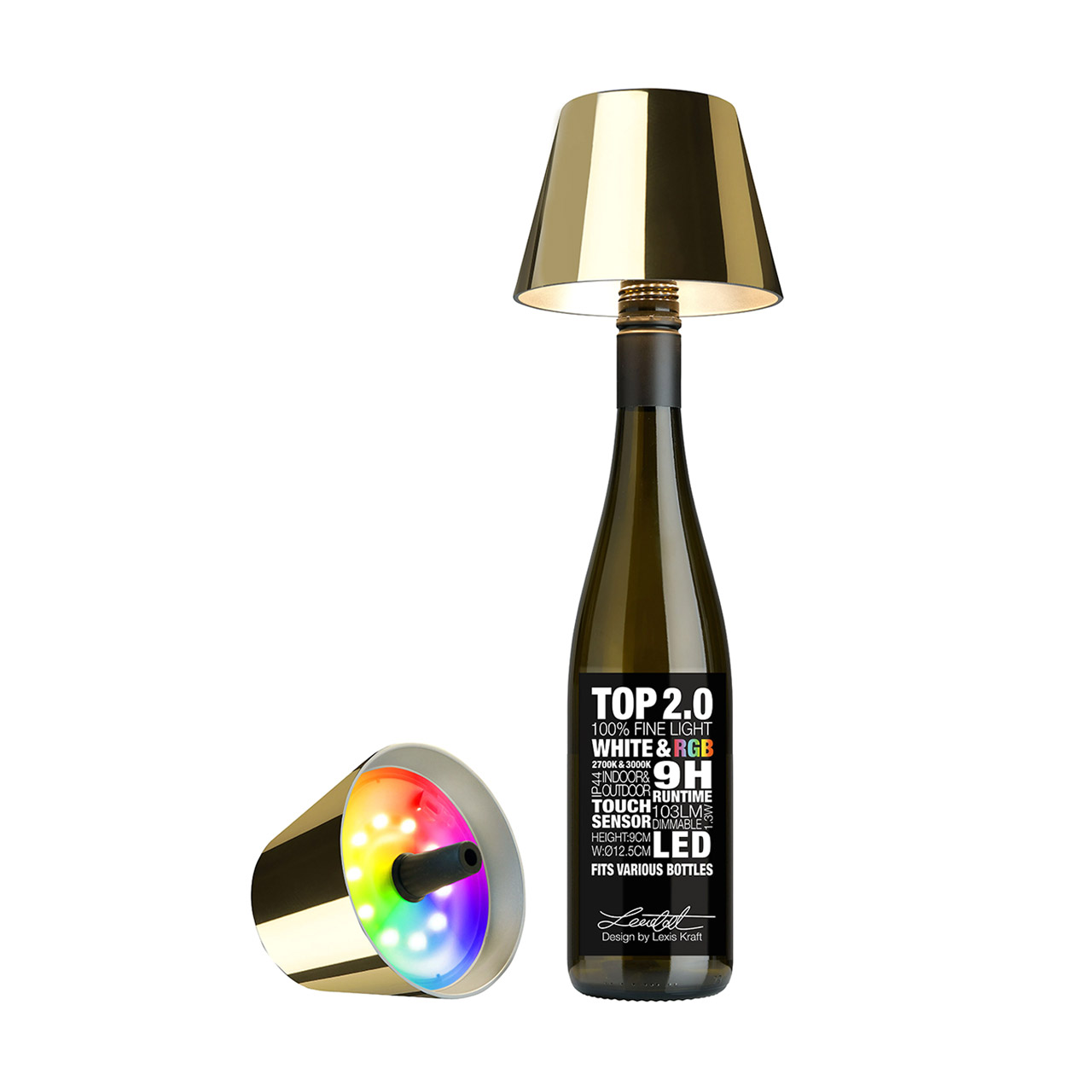 Bottle Light LED dimmable gold