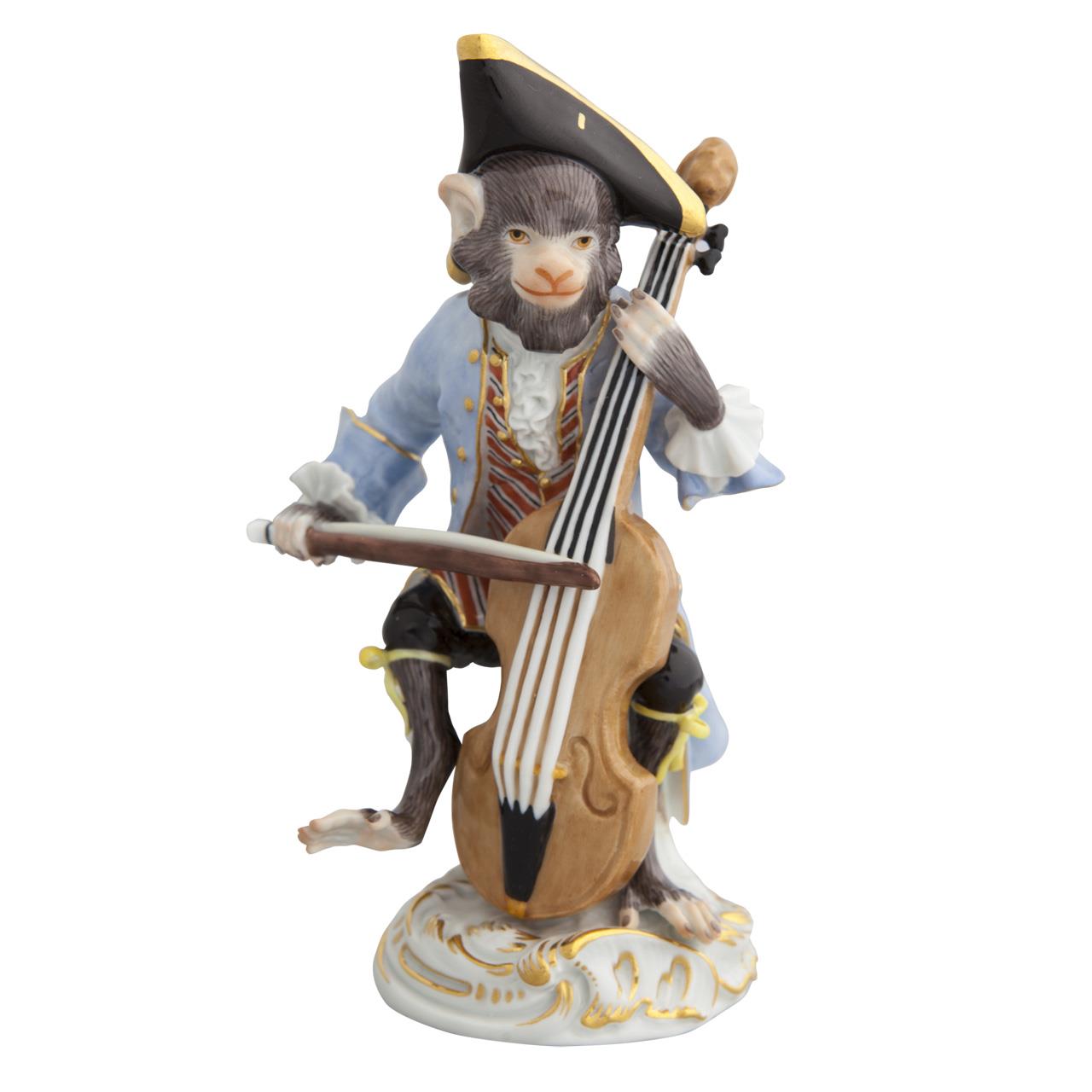 Double-Bass Player Monkey Orchestra 13 cm