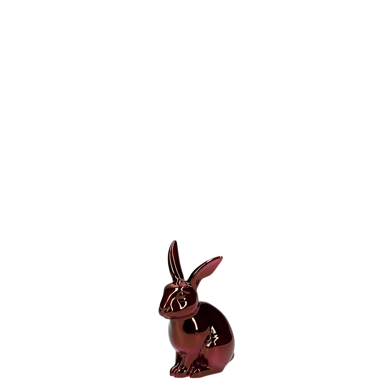 Hare squatting 12 cm purple