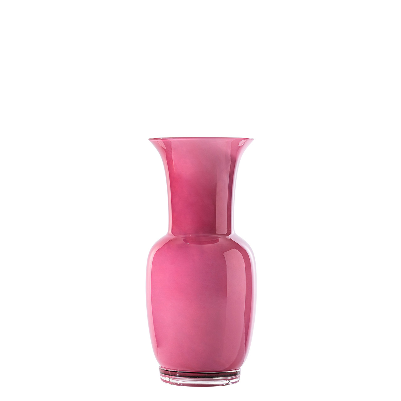 Vase 30 cm magenta/milchweiß