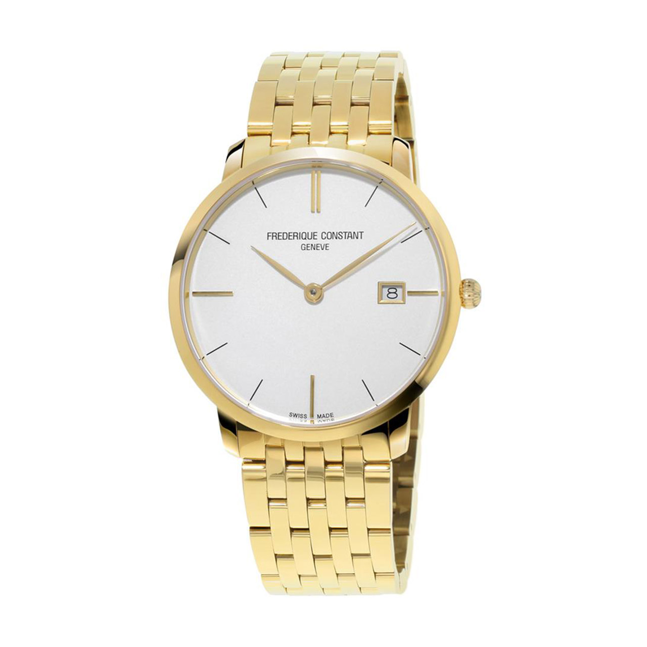 Watch Slimline Stainless Steel Gold-Plated Quartz