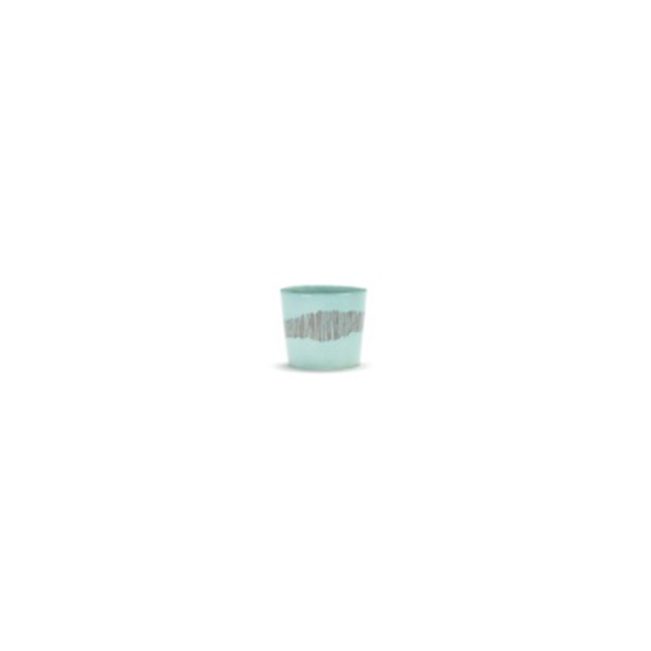 Espresso Cup 0.15 l azure & Swirl - Stripes red