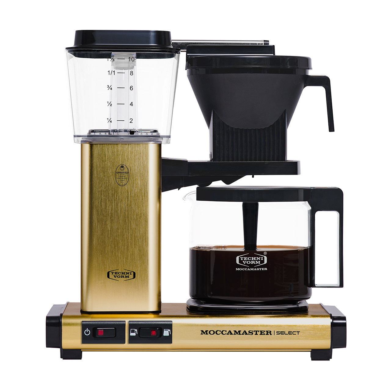 Kaffeemaschine matt gold