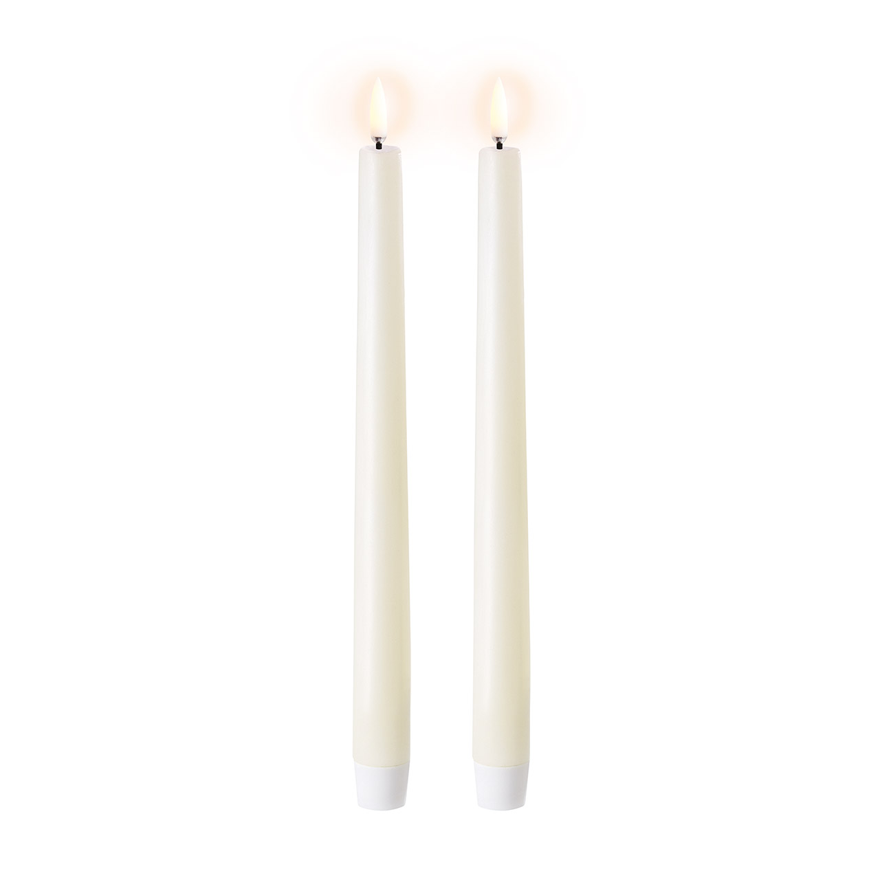 Stabkerzen LED 2er Set  2,3x25 cm ivory