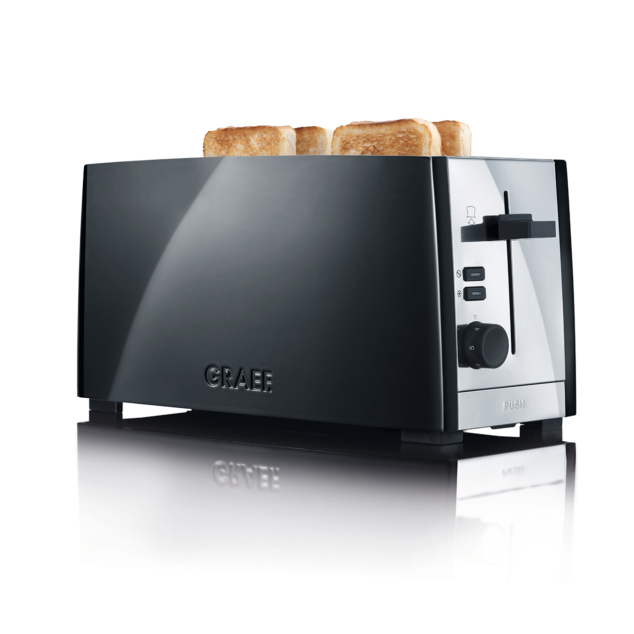 Toaster TO 102 schwarz matt