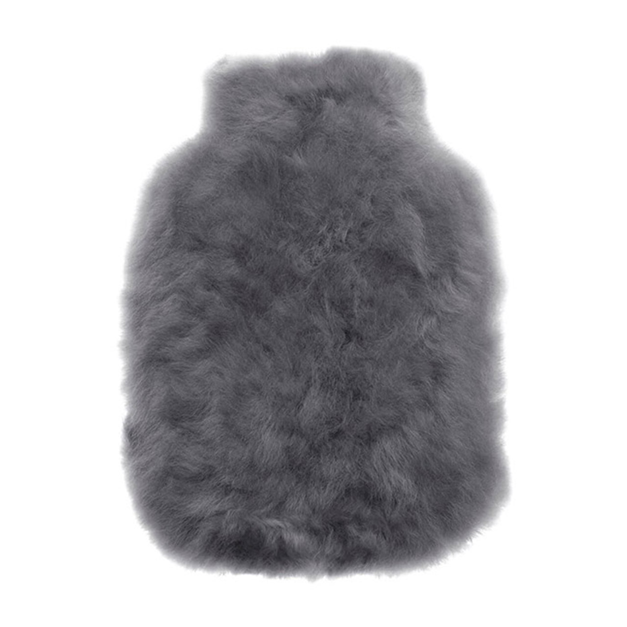 Hot Water Bottle Alpaca-Fur 0.6 l graphite gray