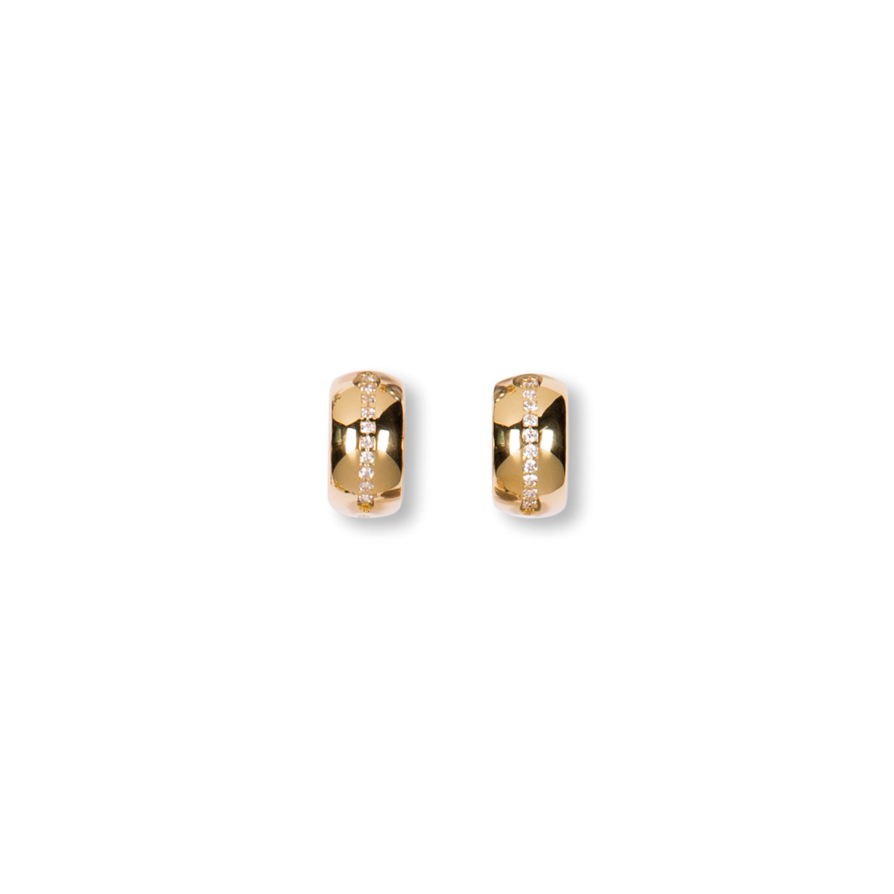 Creolenstecker Sterlingsilber 925 gold Zirkonia