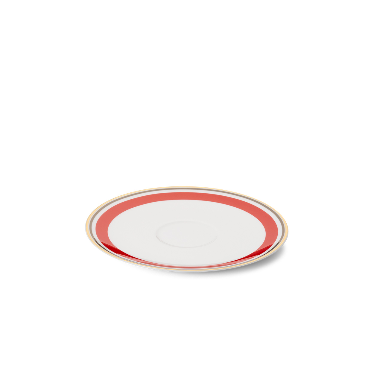 Coffee saucer only 16 cm red/anthracite