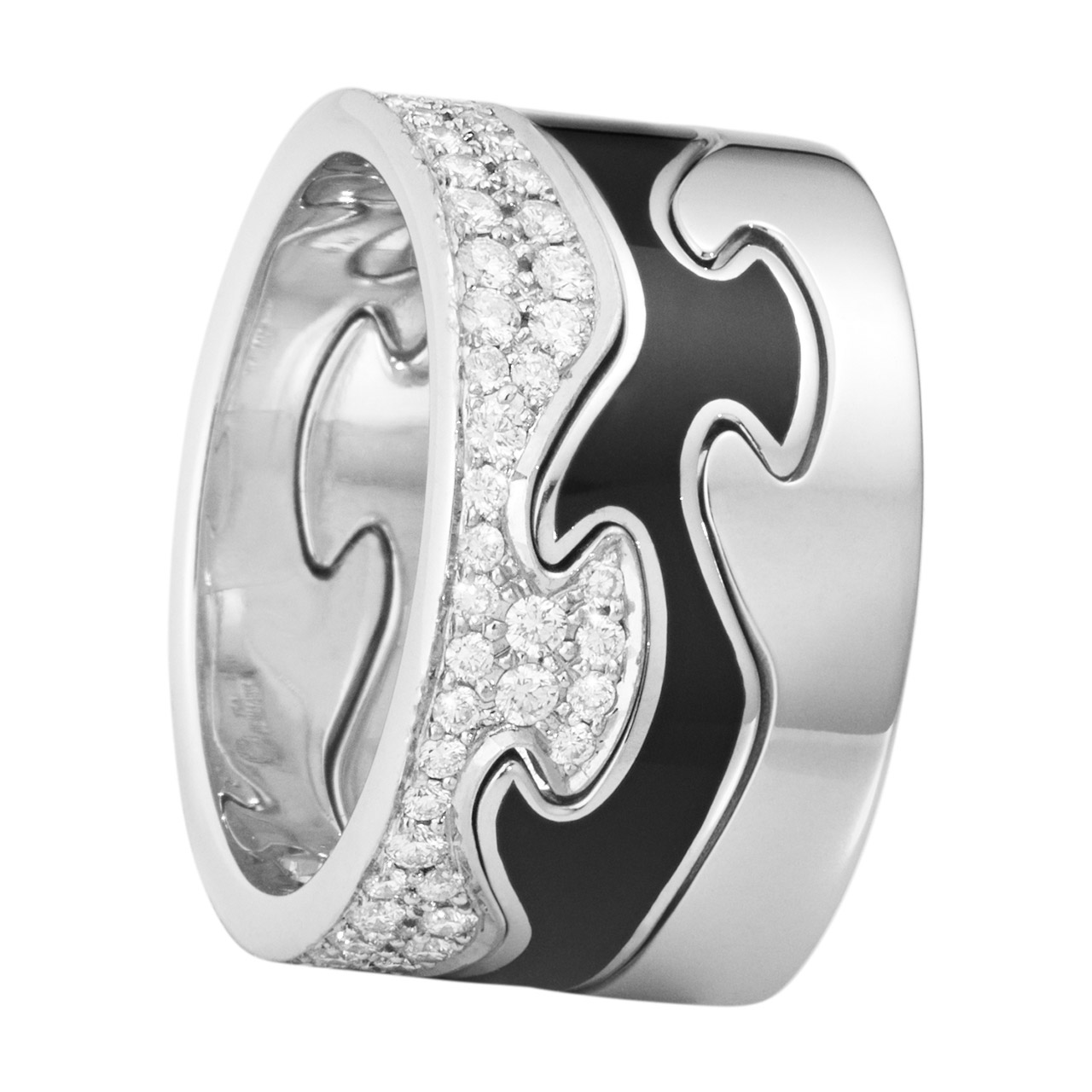 Ring End diamonds 0,79 ct white gold 750 W56