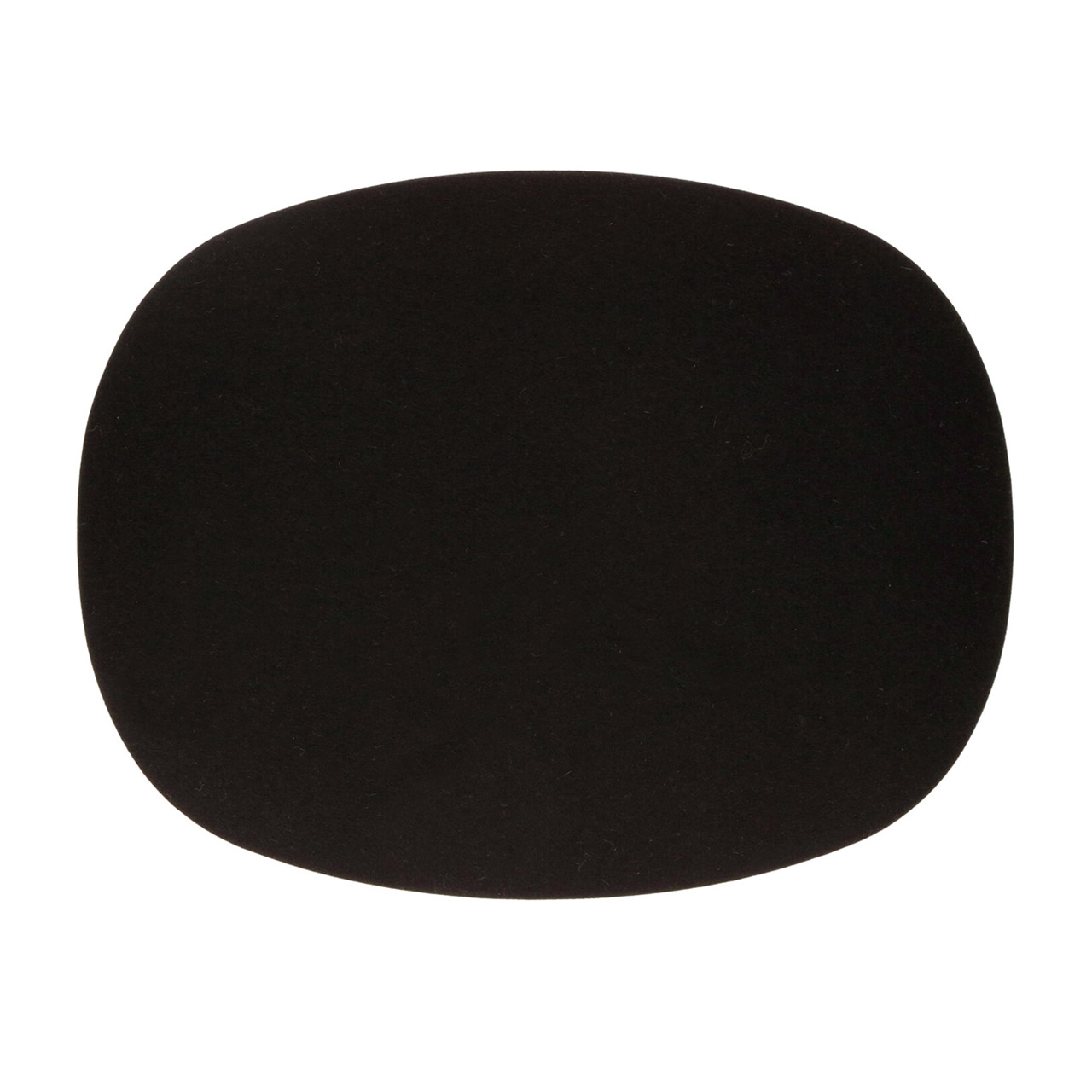 Placemat oval 45x35 cm black 02