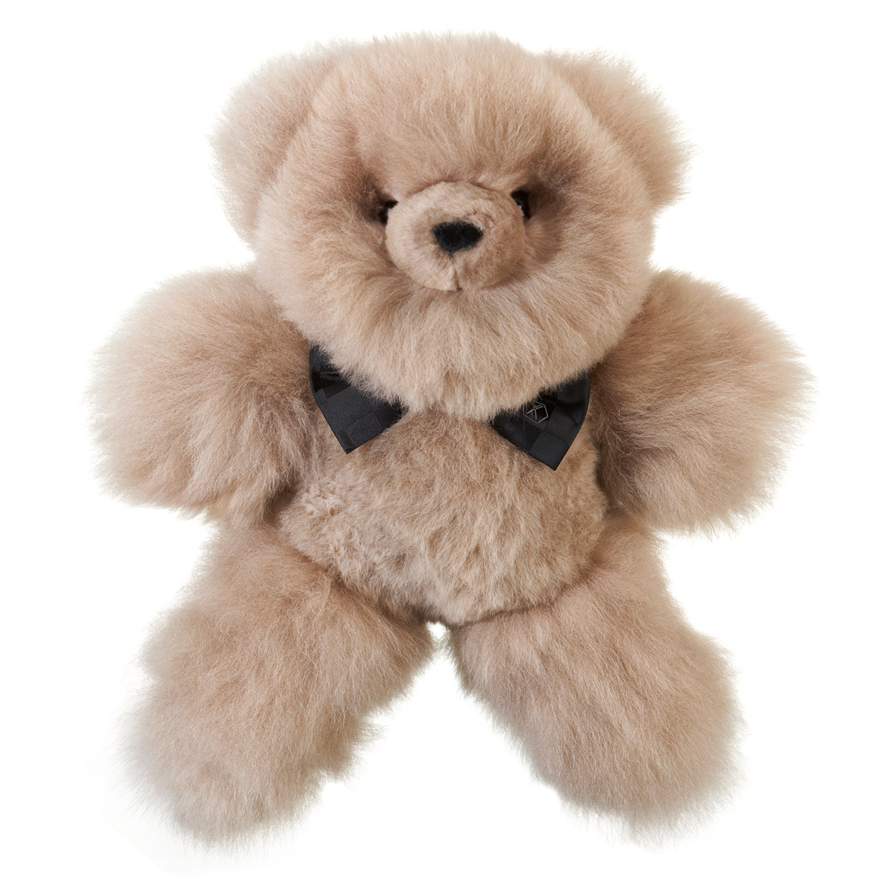 Stofftier Teddy Alpaka-Fell medium taupe