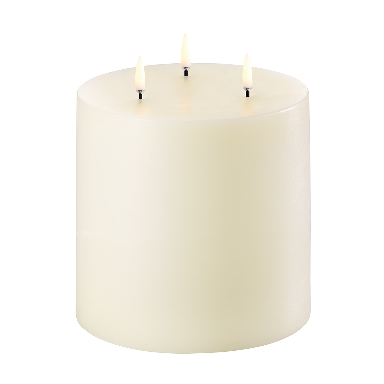 Candel LED 3 flame 15x15 cm ivory