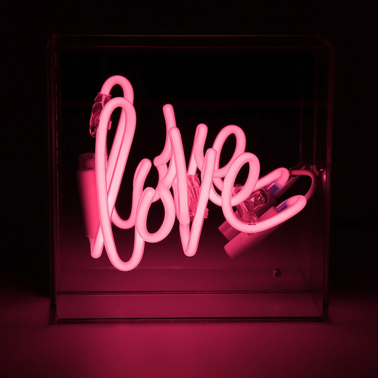 Mini Acrylic Box Neon - Love