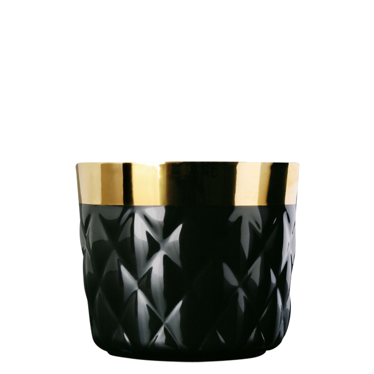 Champagne goblet black diamond embossed