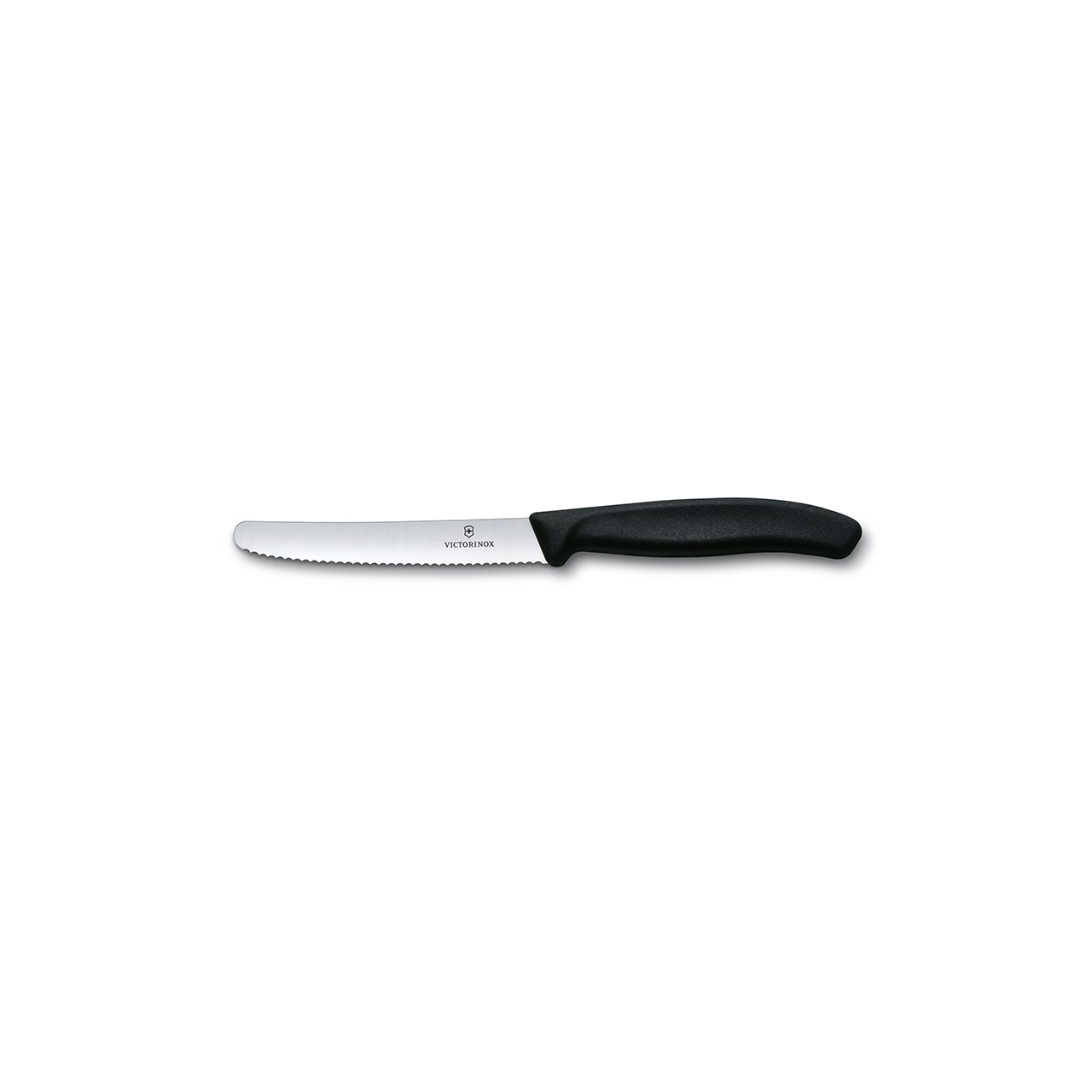 Tomato Knife Wavy Edge 14 cm black