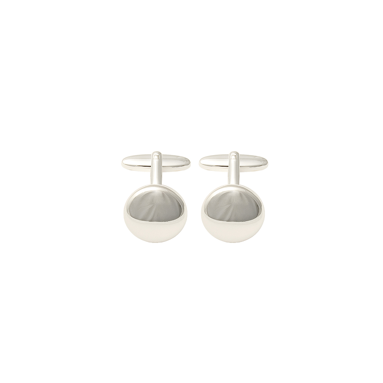 Cufflinks round sterling silver 925