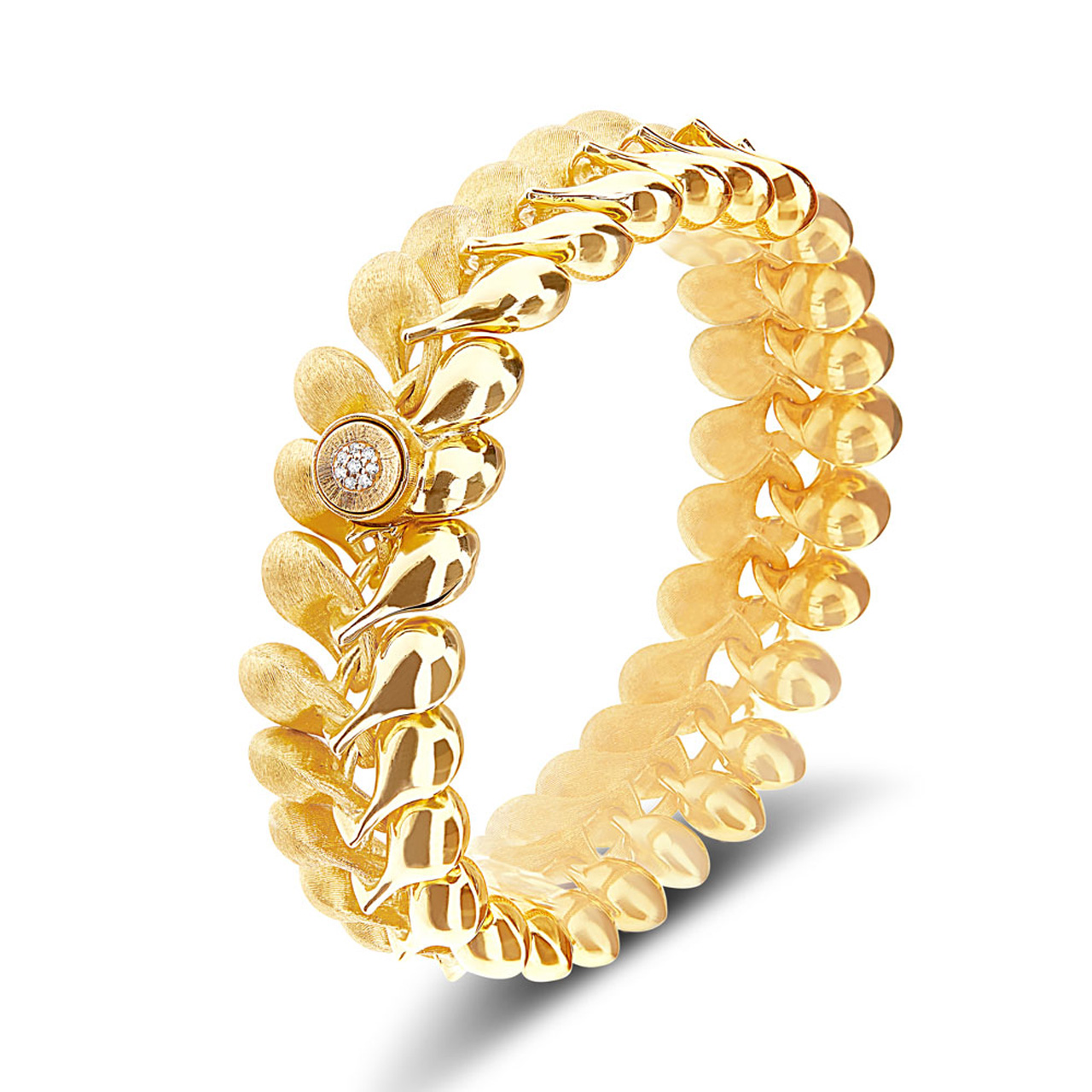 Armband 750/- Gelbgold Diamanten 0,04 ct