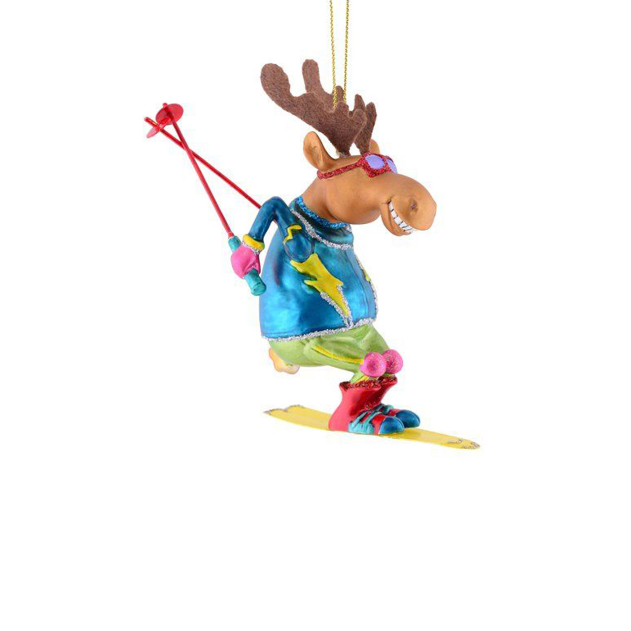 Hanger Skiing Moose turquoise