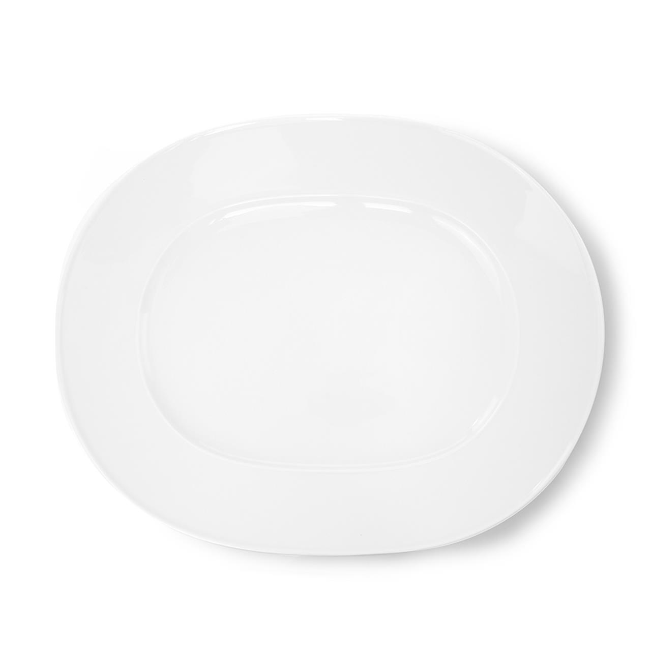 Plate oval 37 cm white