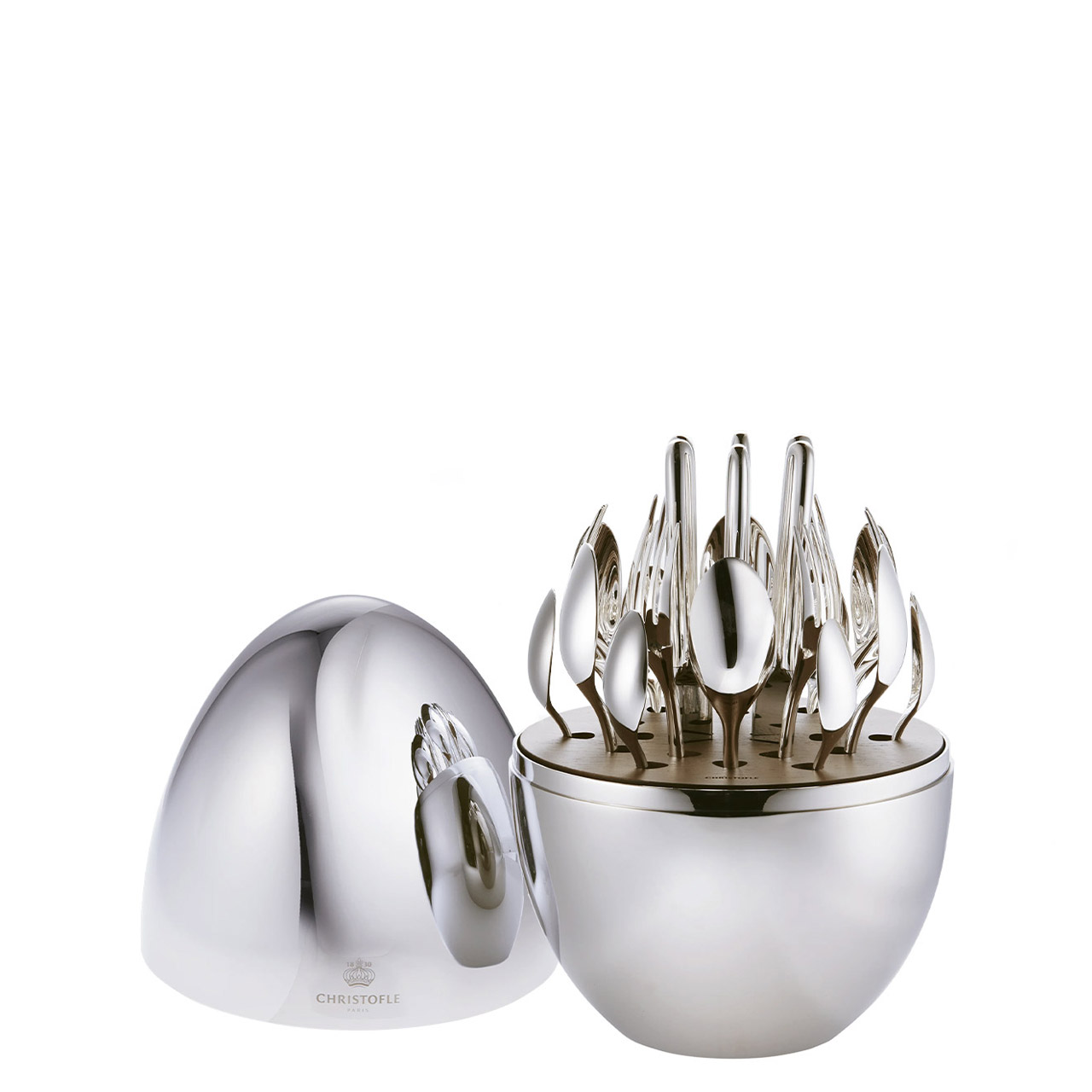 Dessert Cutlery-Set 24-pcs. in stainless steel egg Easy