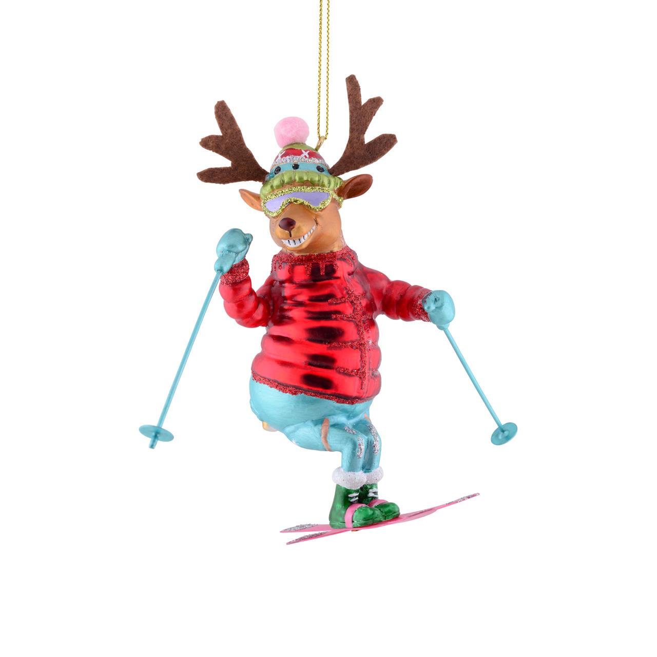 Hanger Skiing Deer red