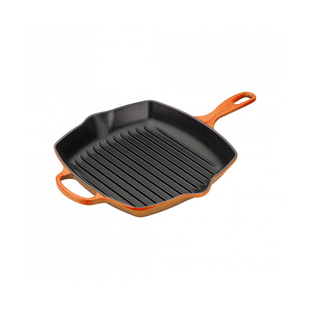 Grillpfanne quadratisch 26 cm ofenrot