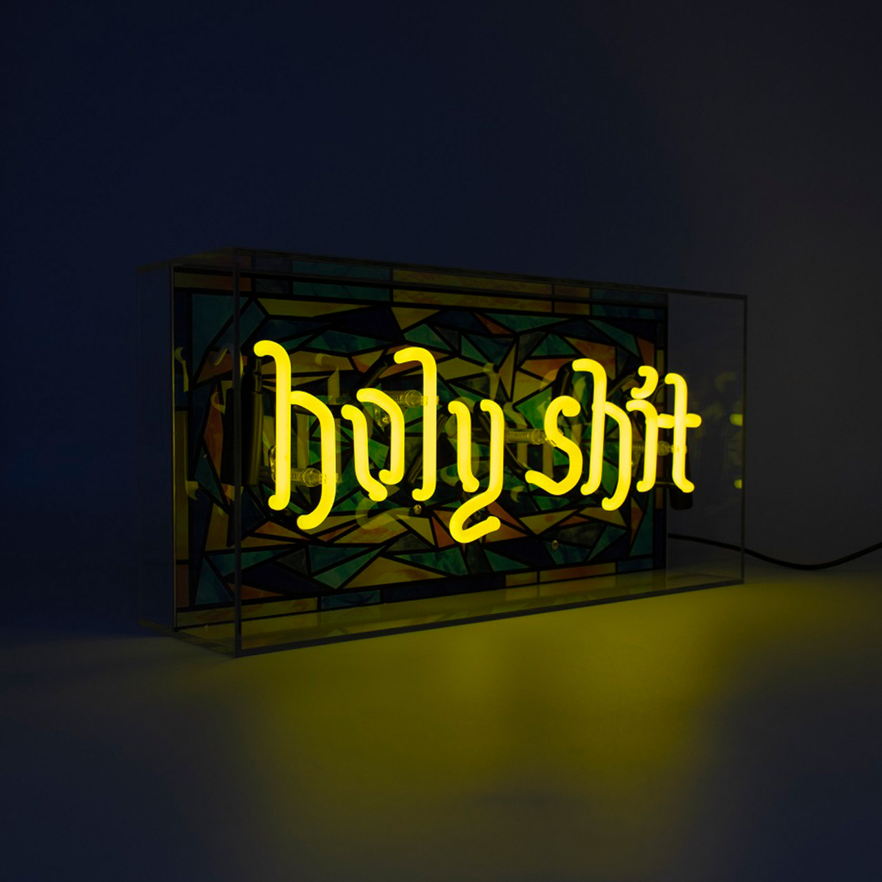 Acrylic Box Neon - Holy Shit