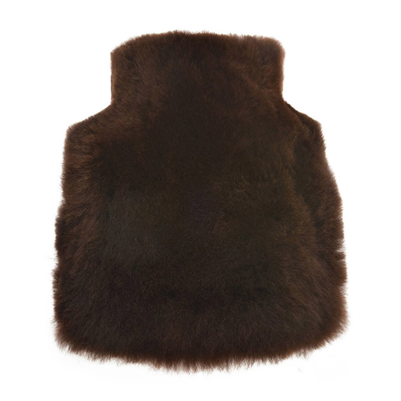 Hot Water Bottle Alpaca-Fur 0.6 l dark chocolate