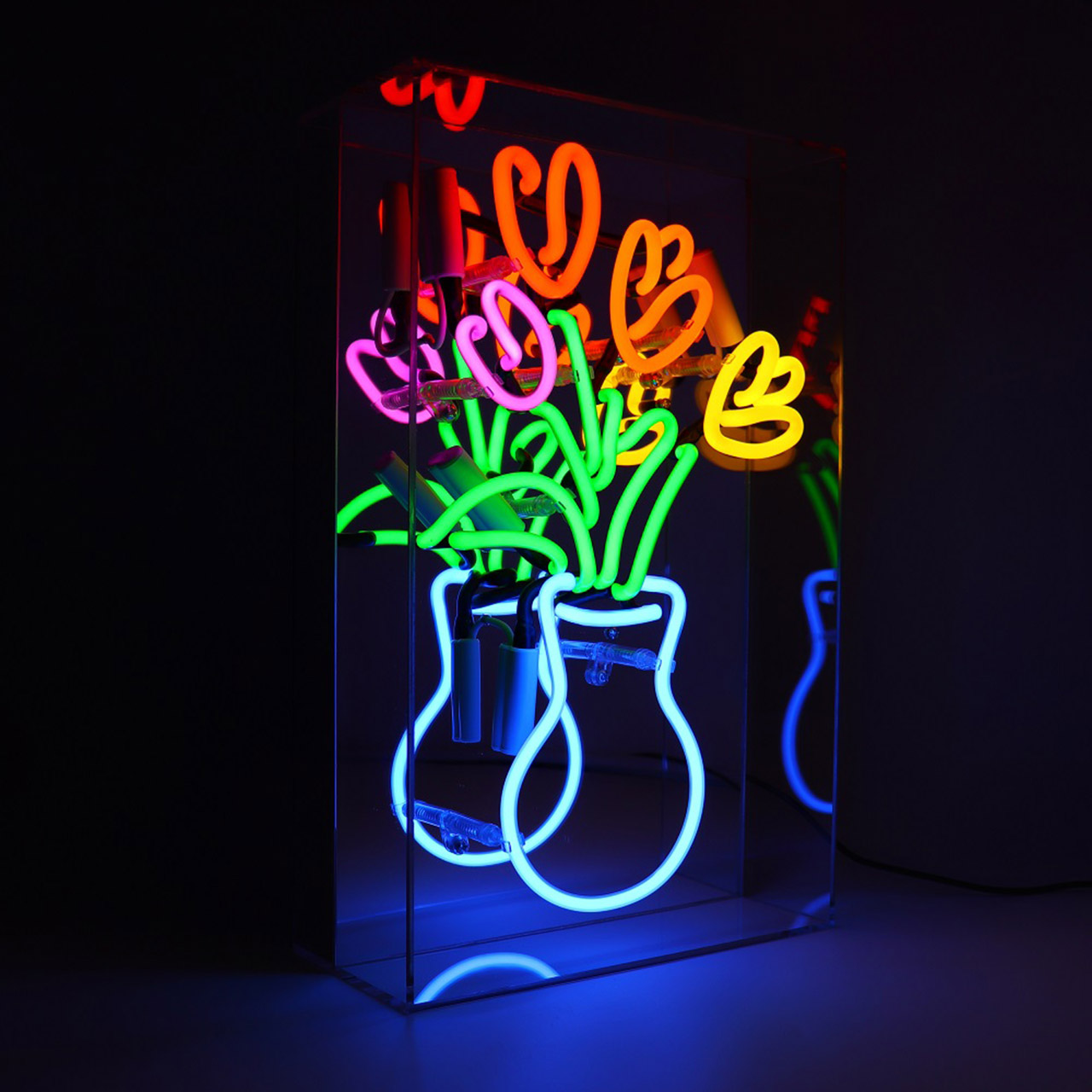 Large Acrylic Box Neon - Tulips