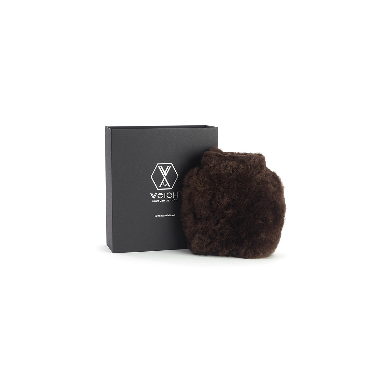 Hot Water Bottle Alpaca-Fur 0.2 l dark chocolate