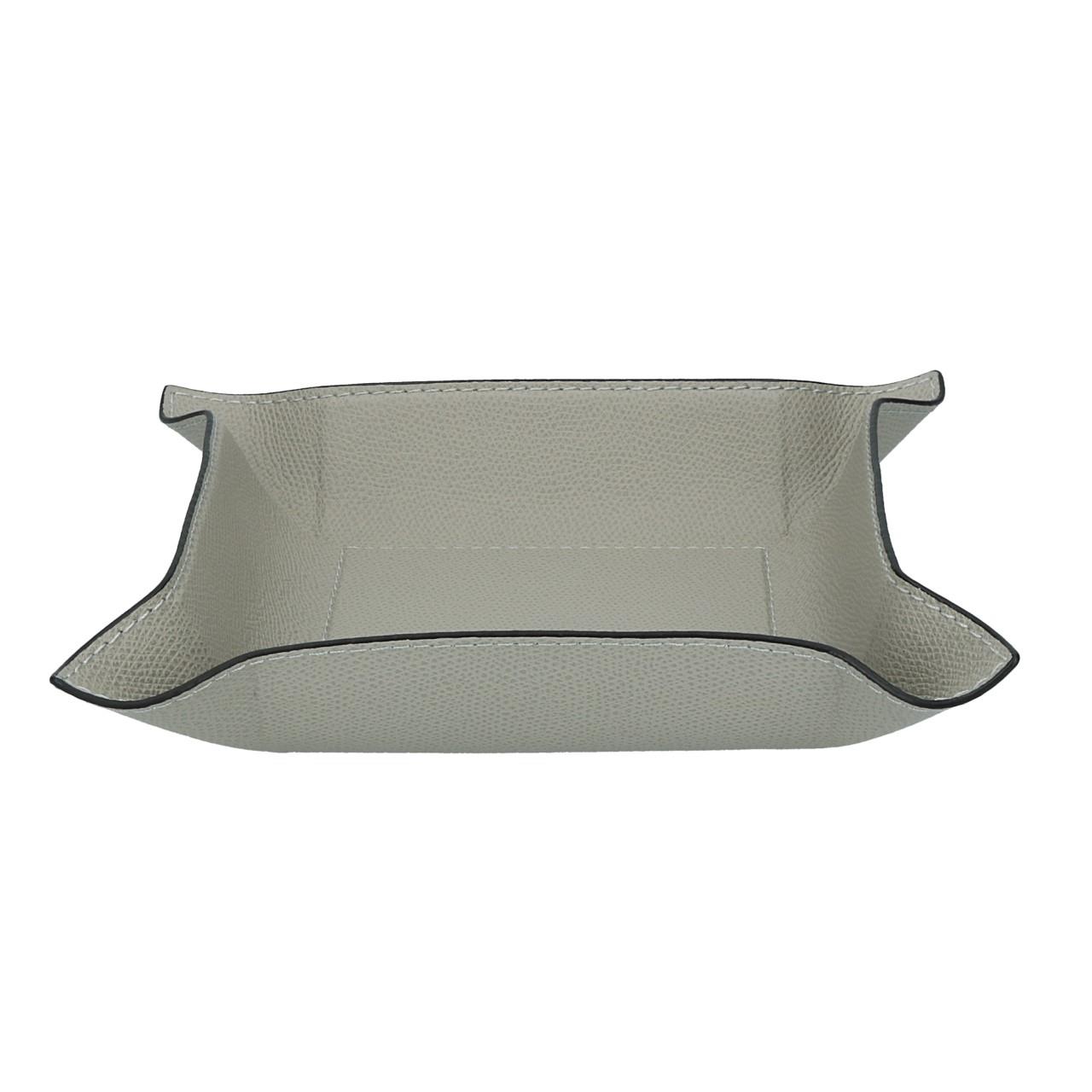 Square Valet Tray medium, Golf grey, Stitching grey