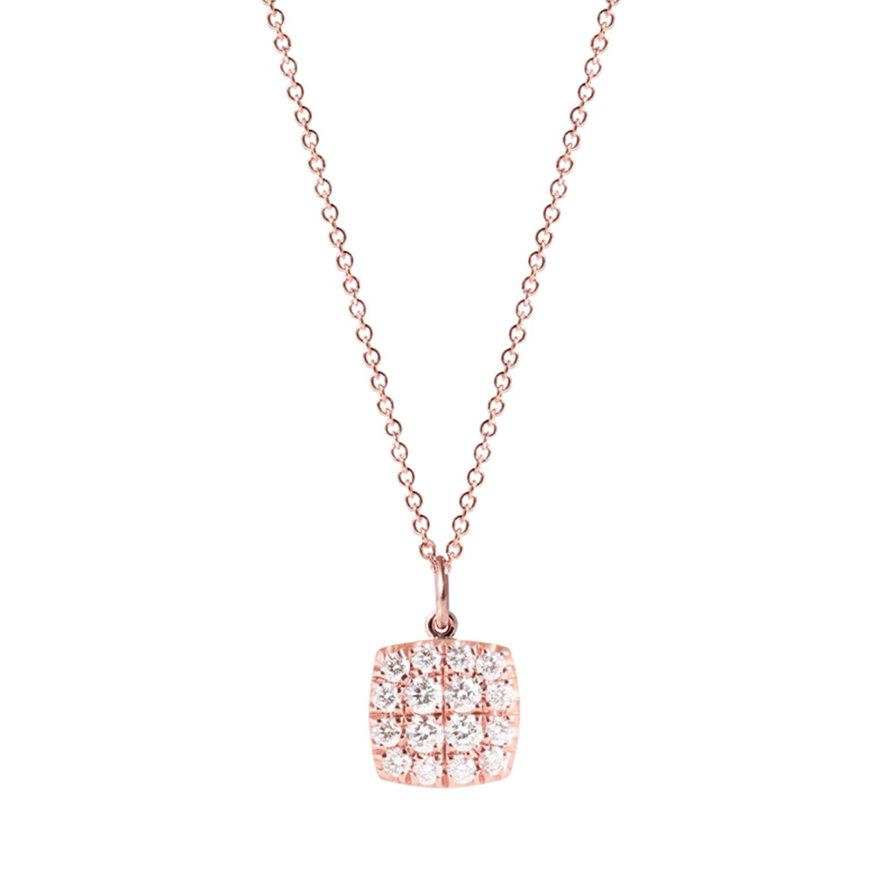 Necklace with Pendant rose gold 750 diamonds 0,33 ct G SI