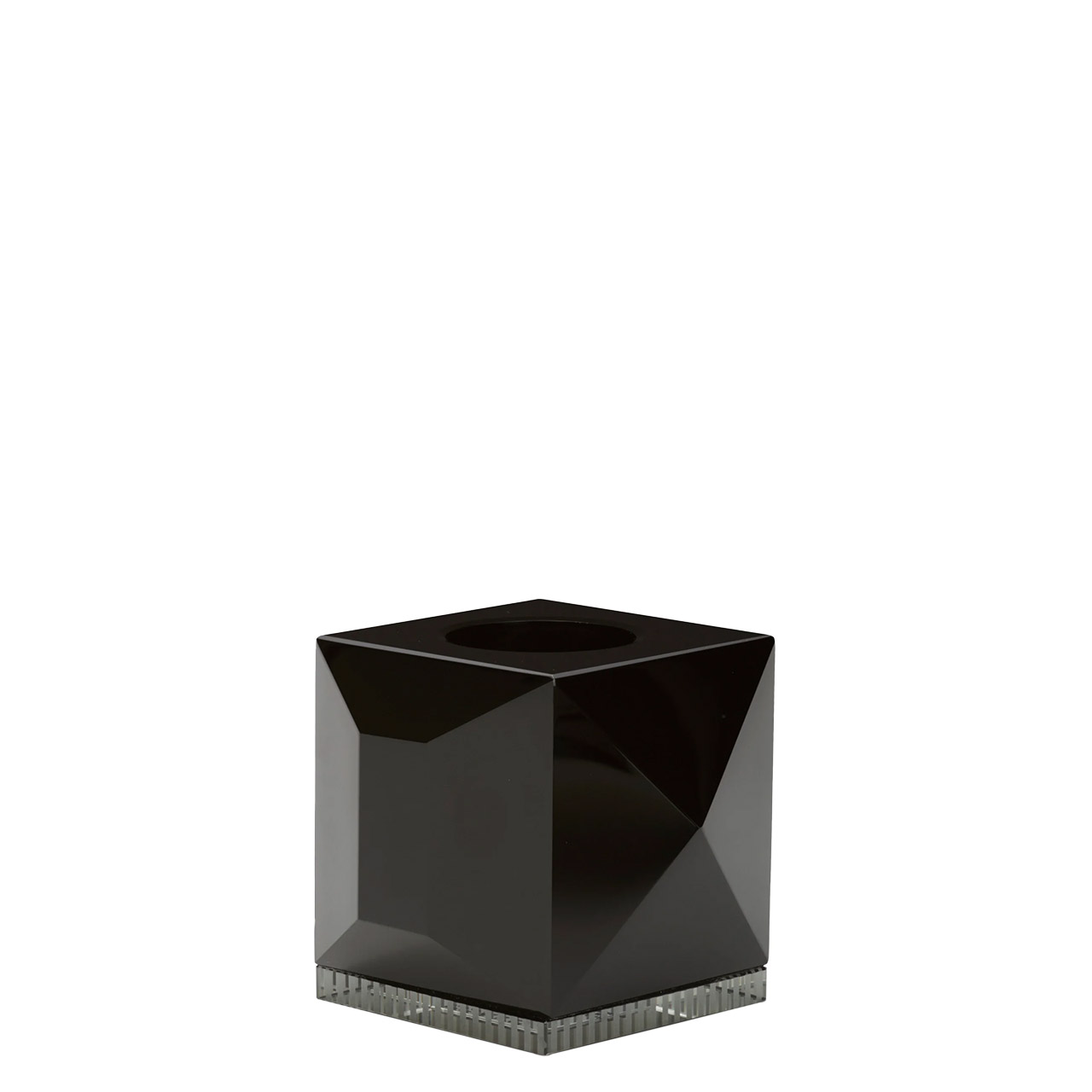 Tealight Holder 9x9 cm black/clear