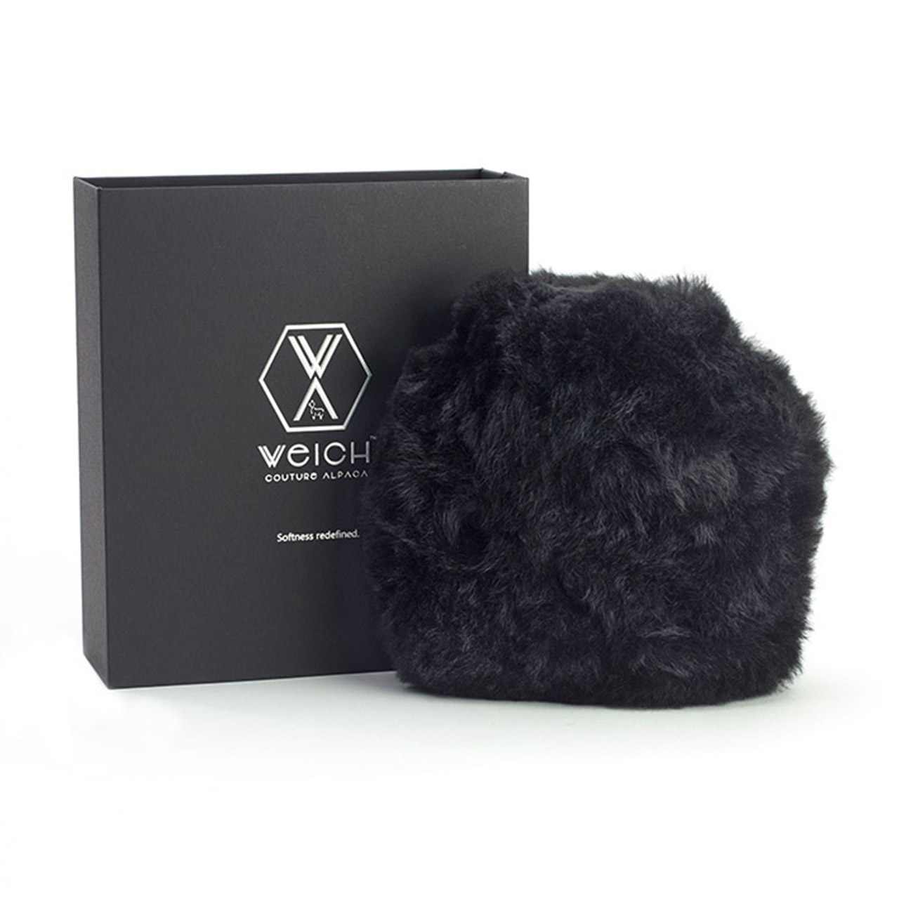 Hot Water Bottle Alpaca-Fur 0.2 l black