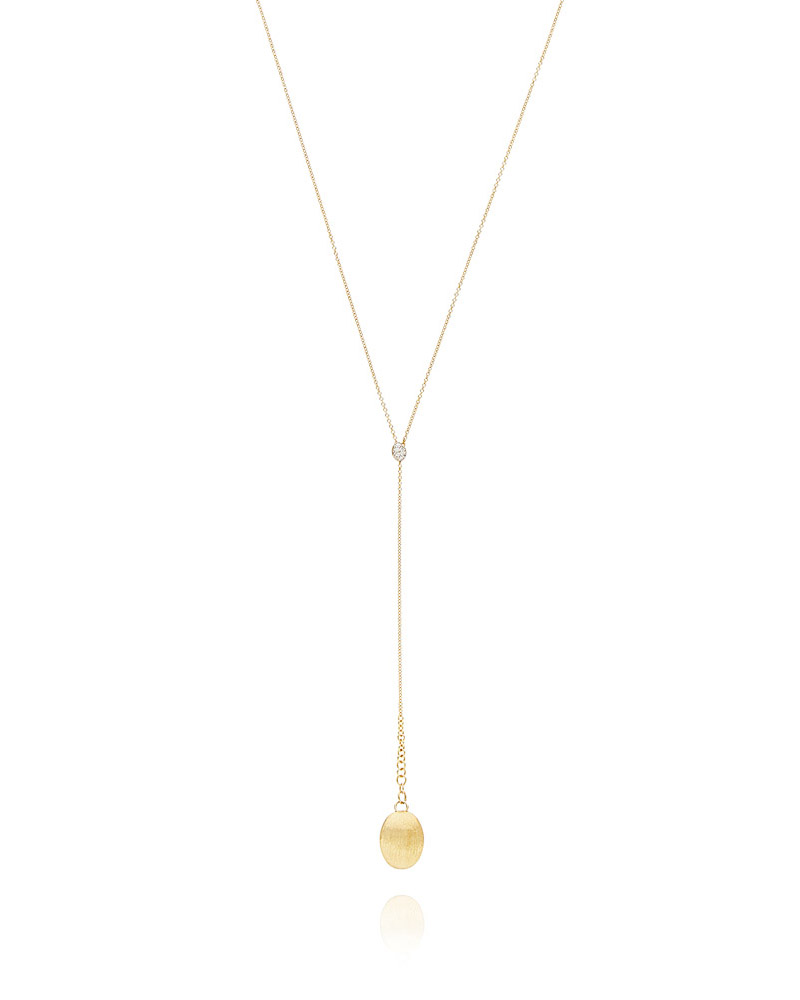 Necklace 750 yellow gold diamonds 0.081 ct