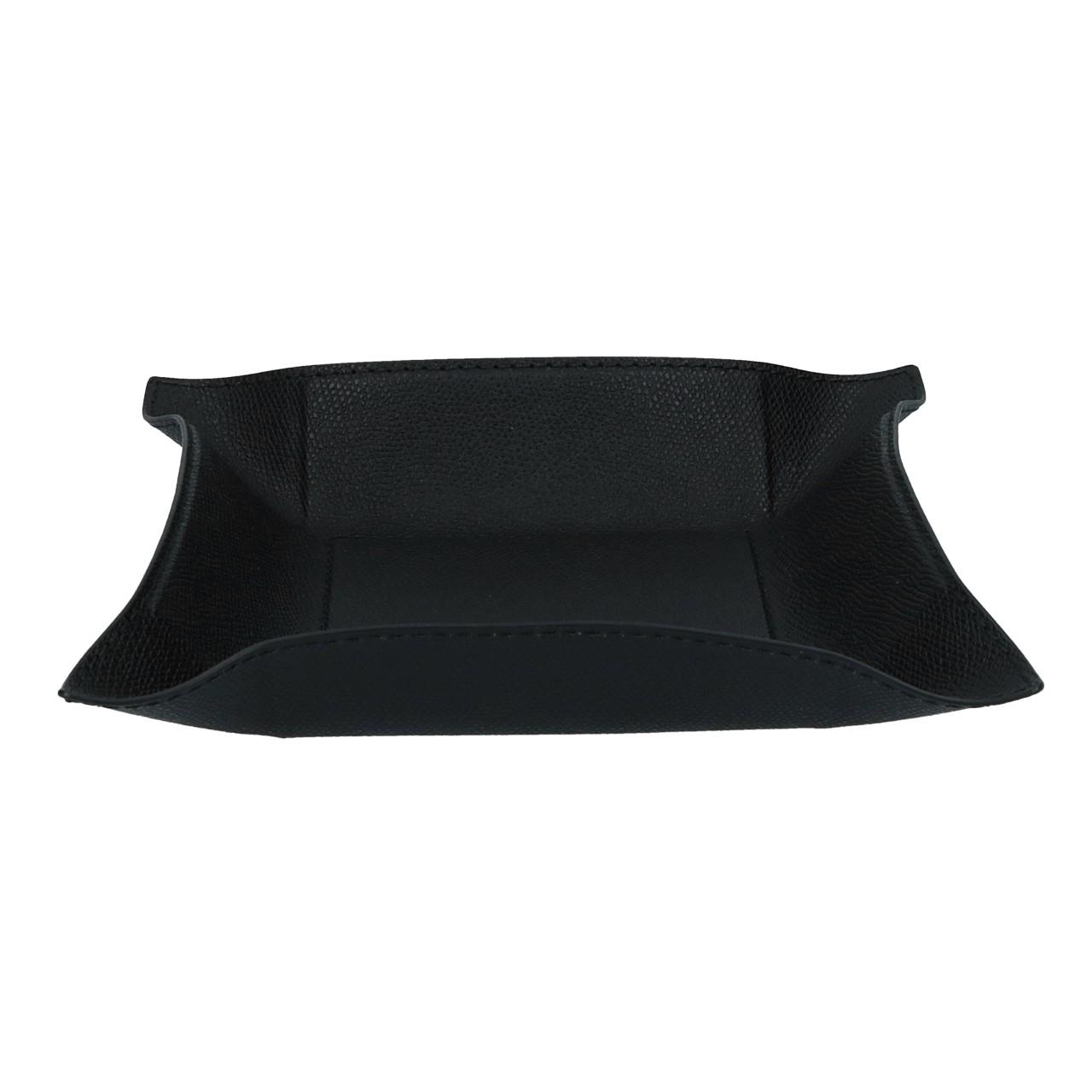 Square Valet Tray medium, Golf black, Stitching black