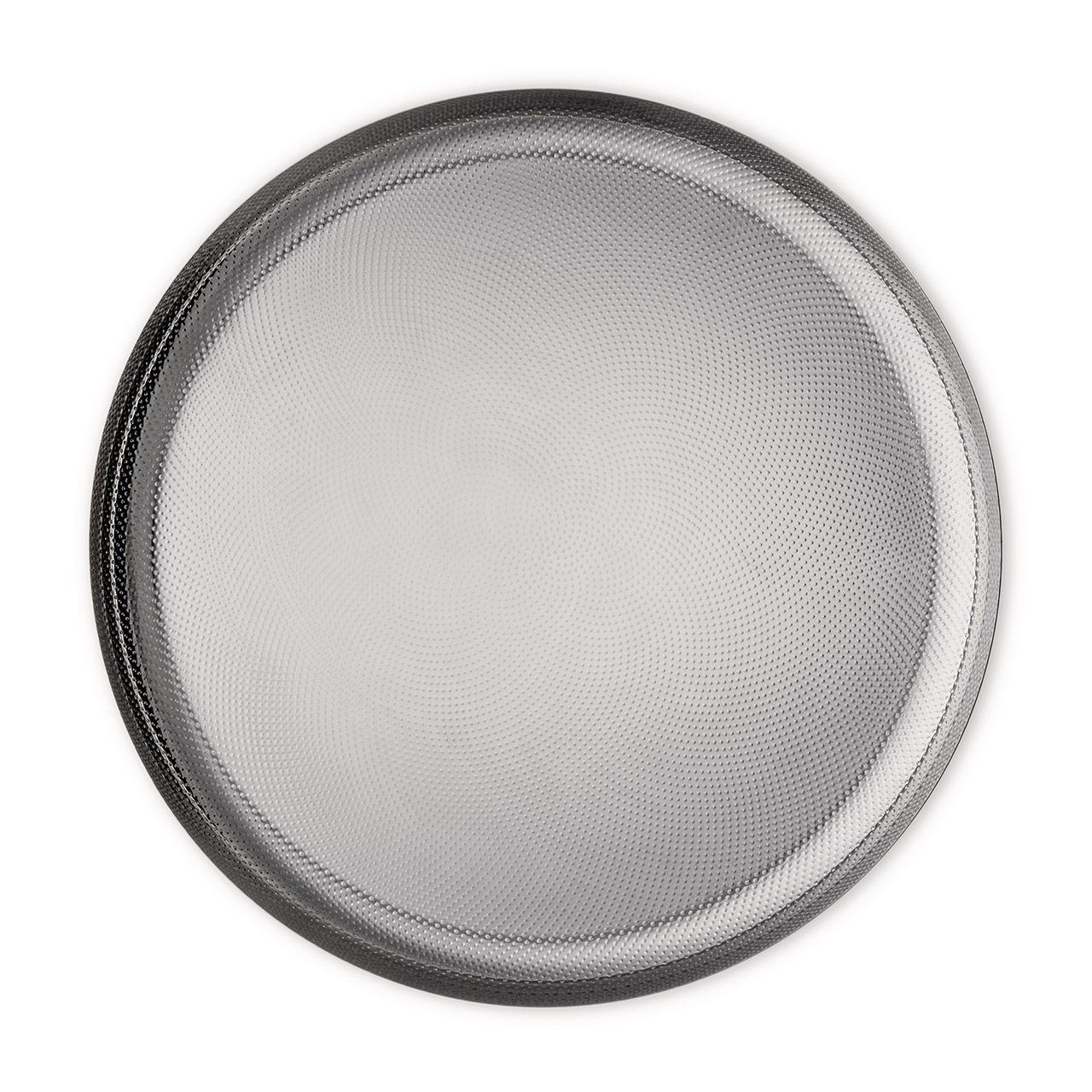 Tray round 35 cm Texture stainless steel