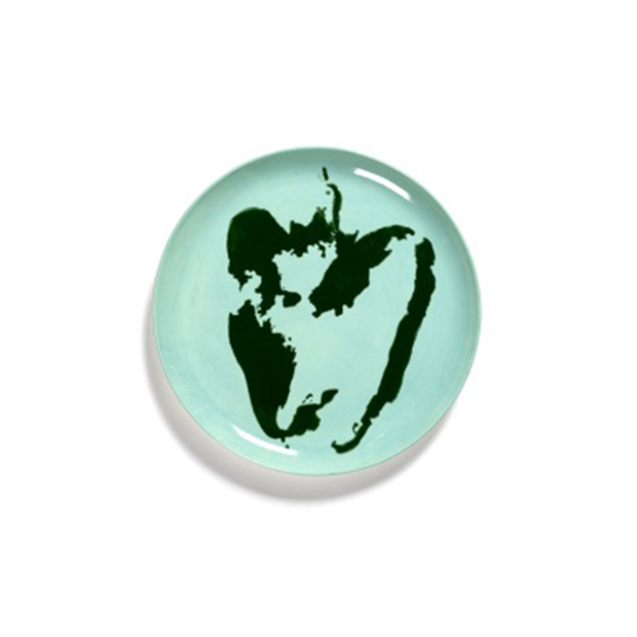 Plate L 26.5 cm azure Pepper green