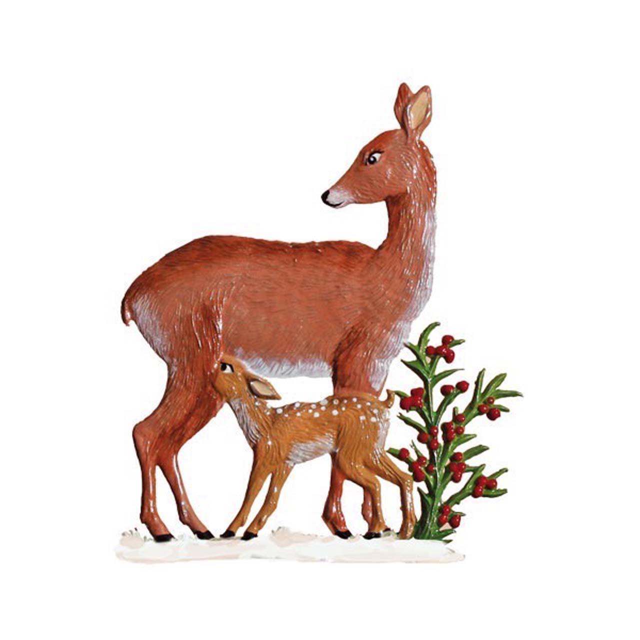 Deer with Fawn 7x6 cm