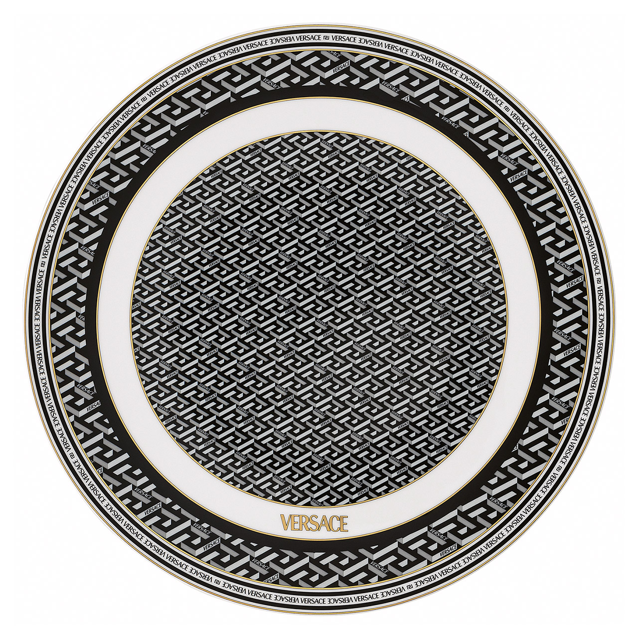 Presentation Plate 33 cm black