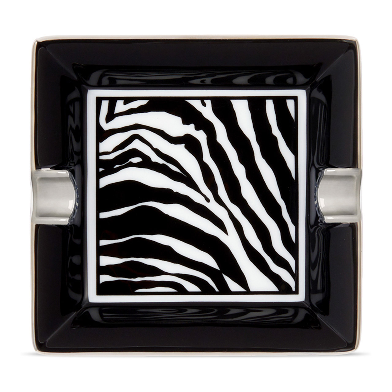 Aschenbecher 10x10 cm Zebra