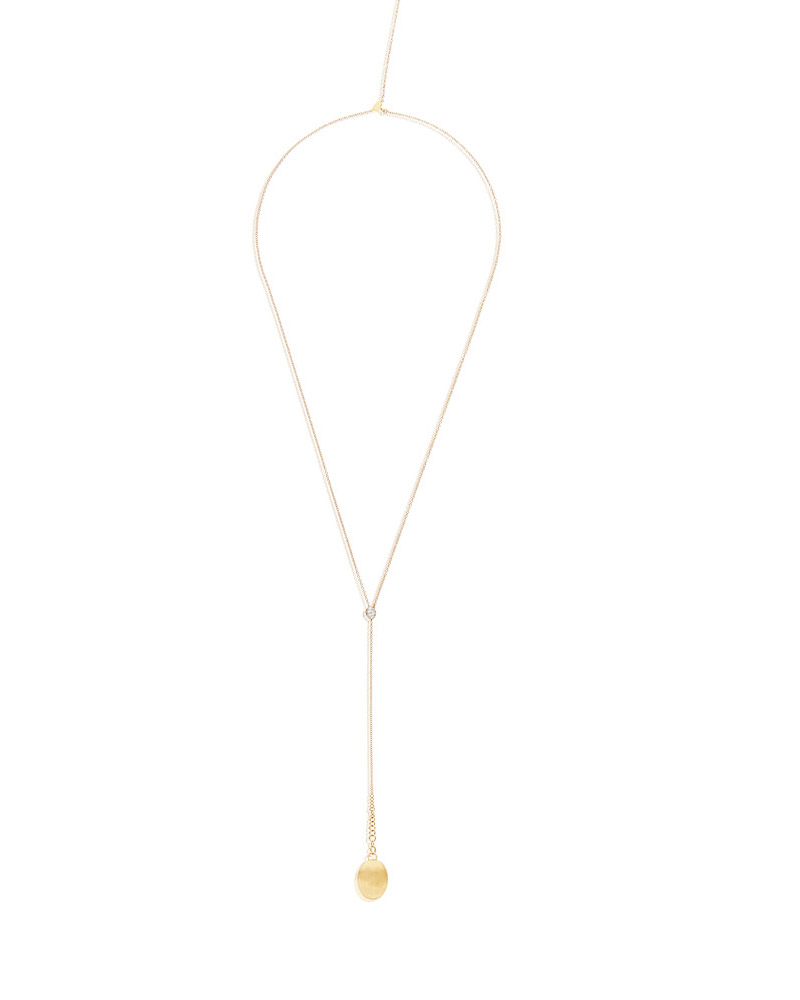 Necklace 750 yellow gold diamonds 0.081 ct