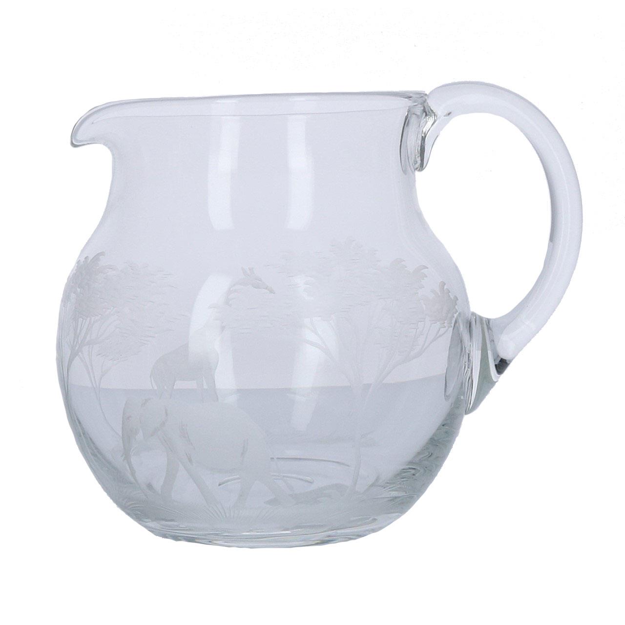 Jug Elephant & Giraffe 1,00 l clear