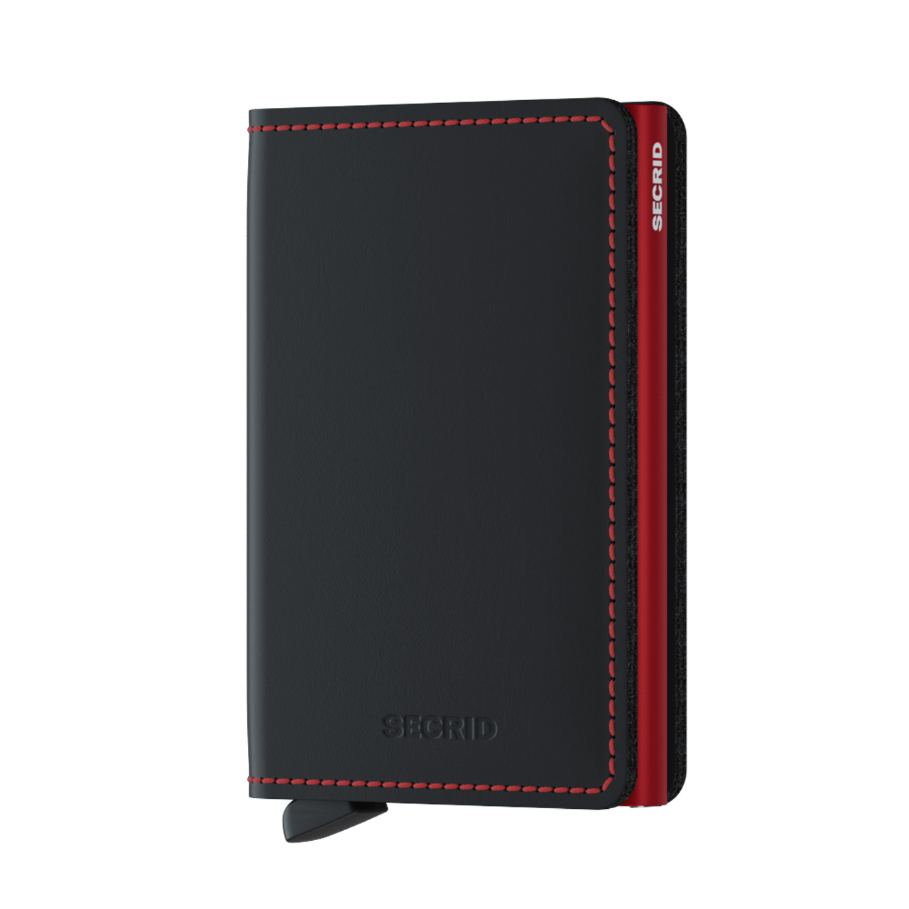 Slimwallet Matte black & red