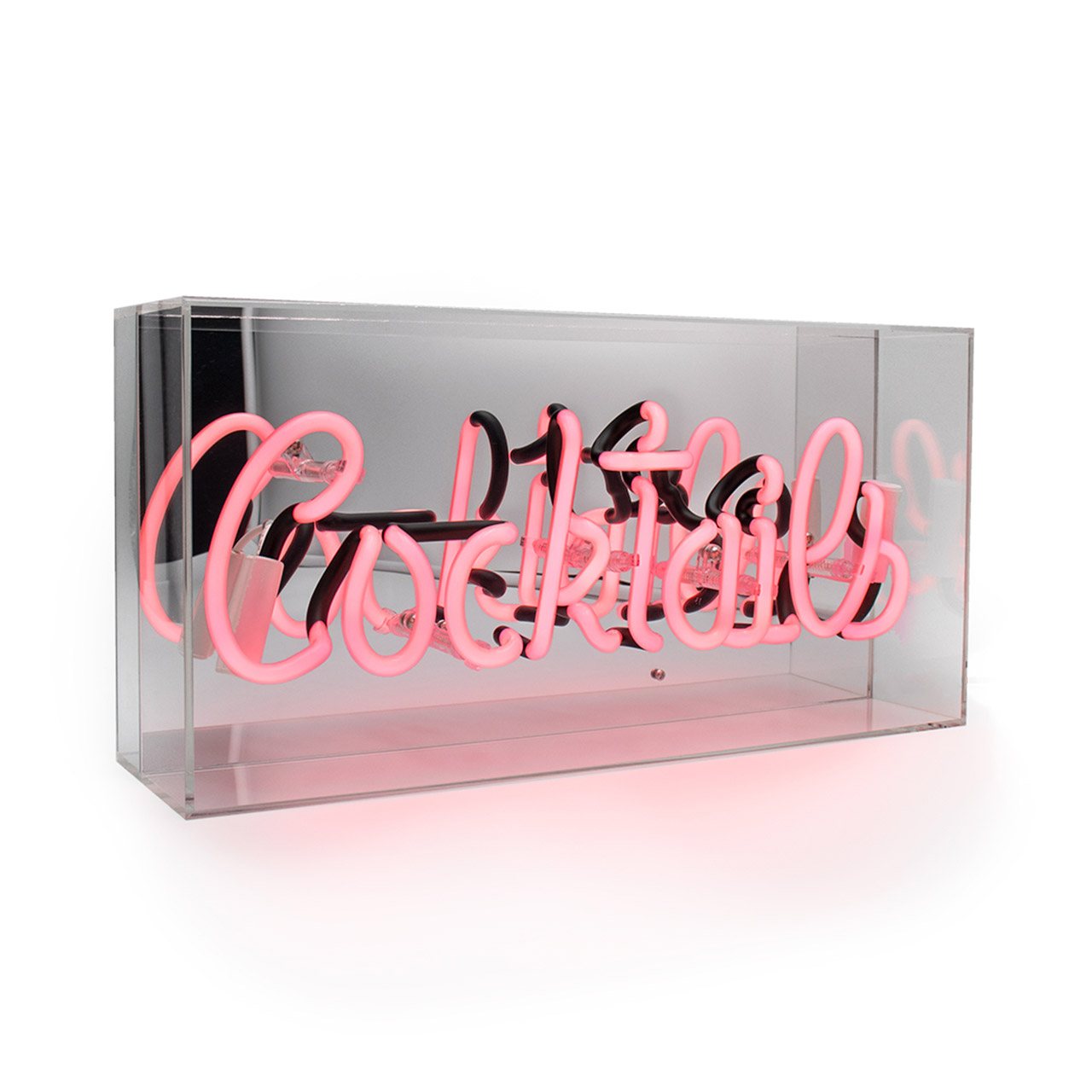 Acrylic Box Neon - Cocktails Pink