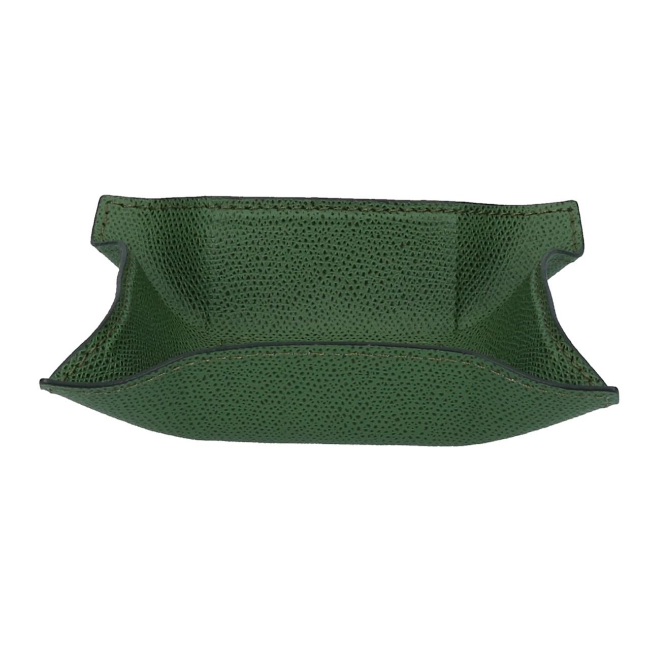 Square Valet Tray small, Golf green, Stitching green