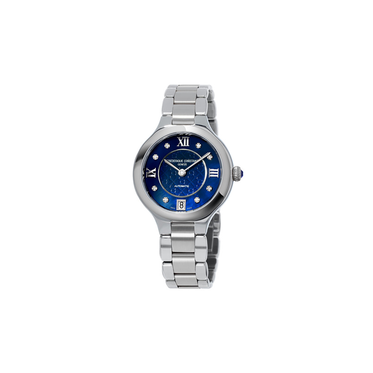 Armbanduhr Delight Automatik Navy Blau 8 Diamanten