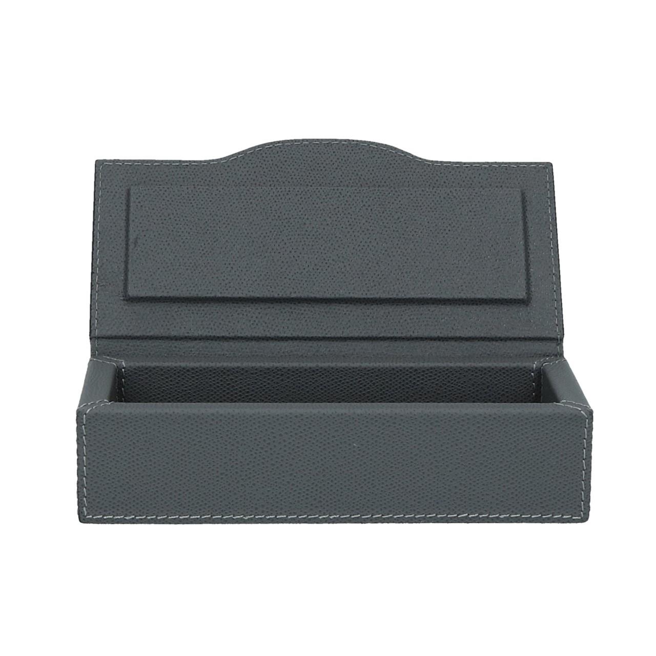 Long Rectangular Trinket Box small, Golf graphite, Stitching graphite